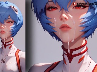 Ayanami Rei is shy but shows her body