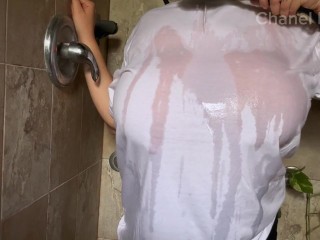 Transparent Wet vs Dry Big Milf Tits | Chanel Frost 🩵