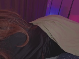 Stepmom and stepson share a bed - Stepmom wakes up when stepson masturbates her pussy with a dick