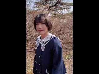 野外アナルプラ