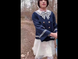 野外アナルプラ