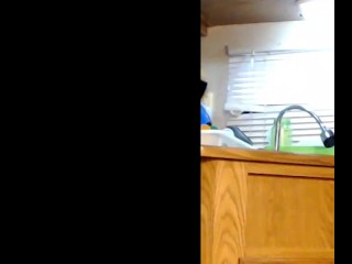 Spying on step moms big ass doing dishes makes you hard