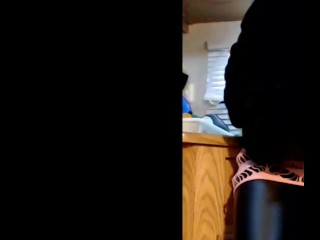 Spying on step moms big ass doing dishes makes you hard