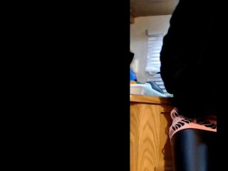 Spying on step moms big ass doing dishes makes you hard