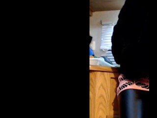 Spying on step moms big ass doing dishes makes you hard