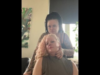 Girlfriends Breath play Femdom submissive woman