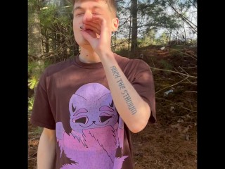 POV My Goth GF Takes Me Outside To Smoke And Suck Me Off WE ALMOST GOT CAUGHT