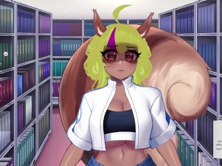 Virgin GYARU gangbang in the library ERP [Lewd Squirrel Girl Vtuber Sif Avellana Fansly highlight]