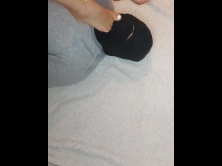 Cuckold husband licks my feet and spit