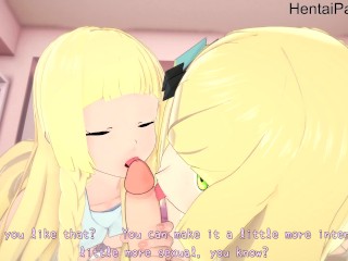 Hentai 3P Lusamine x Lilie Pokemon Uncensored