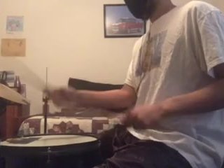 parents moaning in the other room while i'm playing drums