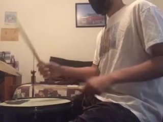 parents moaning in the other room while i'm playing drums