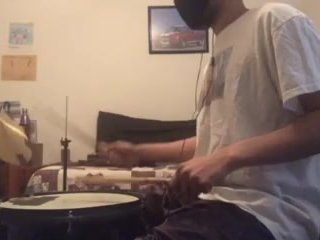 parents moaning in the other room while i'm playing drums