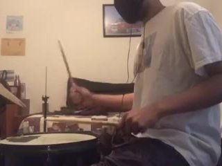 parents moaning in the other room while i'm playing drums