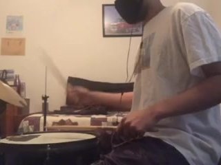 parents moaning in the other room while i'm playing drums