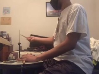 parents moaning in the other room while i'm playing drums