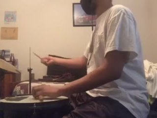 parents moaning in the other room while i'm playing drums