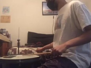 parents moaning in the other room while i'm playing drums