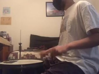 parents moaning in the other room while i'm playing drums