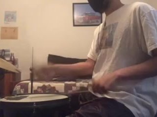 parents moaning in the other room while i'm playing drums