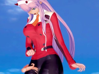 Sex with Zero Two on the beach