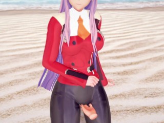 Sex with Zero Two on the beach