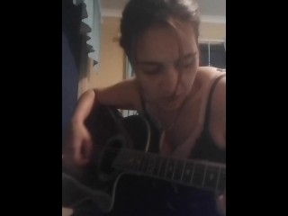 Southern Dutchess performs original sexy song on the guitar_MILF_HOT_BRUNETTE_GUITAR_MUSIC_SEXY
