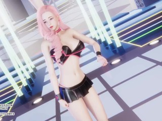 [MMD] Rainbow Blaxx - Cha Cha Seraphine Sexy Kpop Dance League of Legends Uncensored Hentai 4K 60FPS