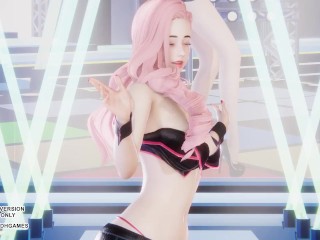 [MMD] Rainbow Blaxx - Cha Cha Seraphine Sexy Kpop Dance League of Legends Uncensored Hentai 4K 60FPS