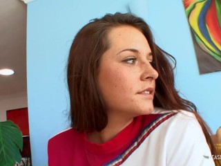 Cheerleader gets picked up after practice and fucked hardcore by her teacher at his home