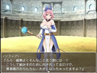 【プリンセス・ハニートラップ⑤+】Sっ気のある美女の痴女責め手コキでイカされてしまうM男・勇者★エロゲー×アニメーション