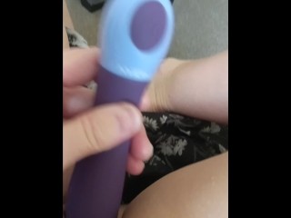 Busting out an intense orgasm with my vibrator