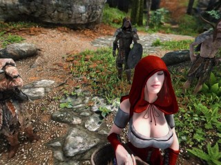 Giant Red Riding Hood (Part 1) - Skyrim Giantess