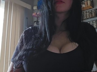 Beautiful Girlfriend With Perfect Natural Tits Hits Vape While Boyfriend Fucks Her Face And Cums