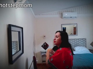 I seduce my stepmom while we are alone at home and fuck her hard