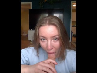 sensual blowjob and swallow