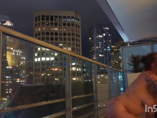 GF swallows my nut in public before the strip club