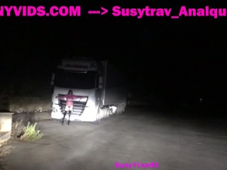 teasing a truck driver for his cum