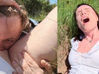 My good boy licks my pussy while I enjoy the sea view. Multiple orgasms