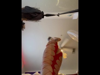 Big booty Latina high heels trampling pov