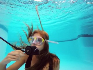 Katya Nakolkina cute blonde underwater