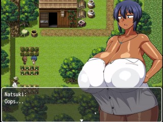 Tanned Girl Natsuki [ HENTAI Game ] Ep.4 plump sweaty sexy curvy body !