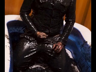 Coming fully covered in black slime