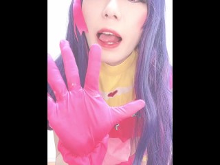 【女装】コスプレオナニー 射精&手袋についた精液舐め【星野アイ】【推しの子】