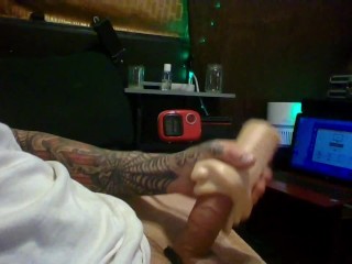 solo guy stroking big dick cum compilation