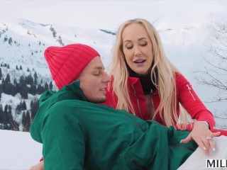 MILFY Ski Instructor Brandi Teaches Young Stud New Tricks