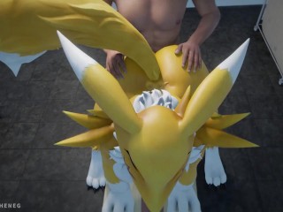 Furry Digimon fucked hard