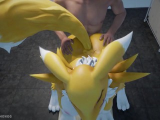 Furry Digimon fucked hard