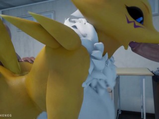 Furry Digimon fucked hard