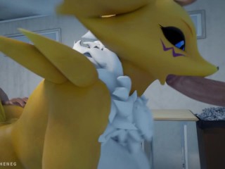 Furry Digimon fucked hard